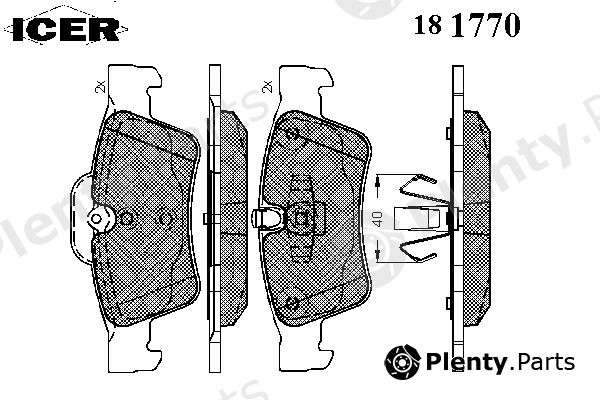 ICER part 181770 Brake Pad Set, disc brake