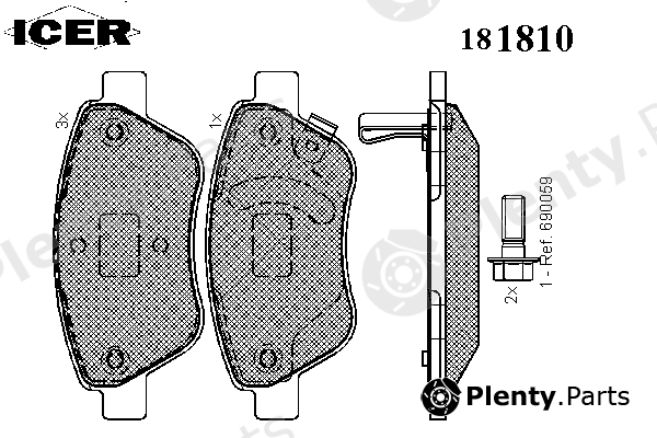  ICER part 181810 Brake Pad Set, disc brake