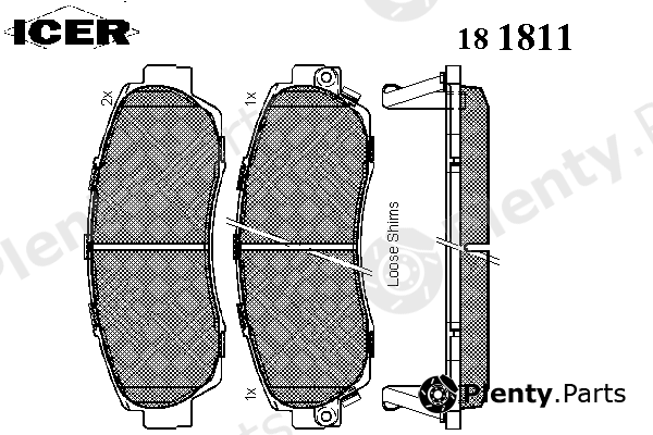  ICER part 181811 Brake Pad Set, disc brake