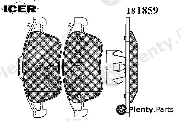  ICER part 181859 Brake Pad Set, disc brake