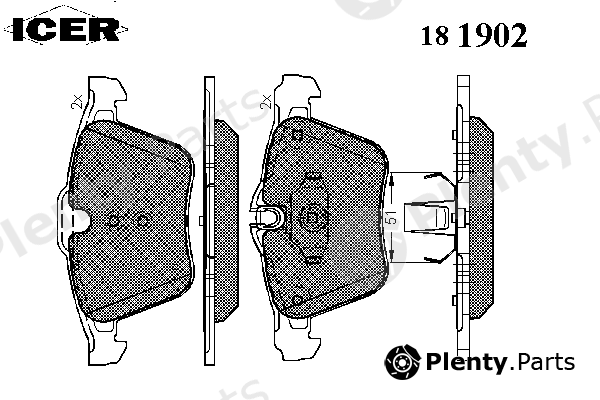  ICER part 181902 Brake Pad Set, disc brake