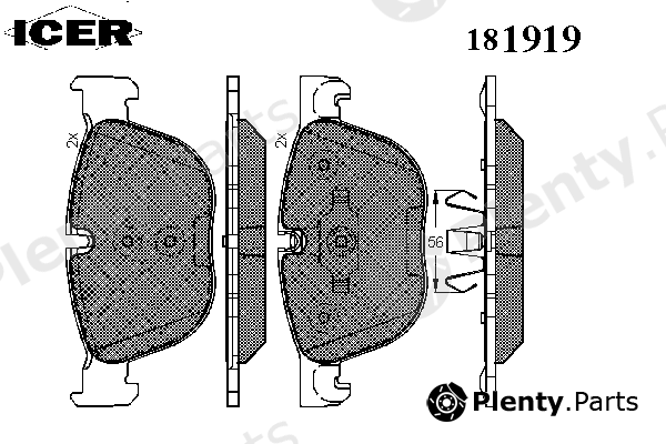  ICER part 181919 Brake Pad Set, disc brake