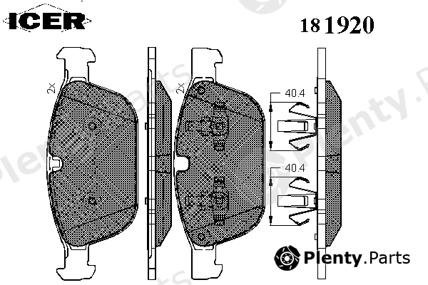  ICER part 181920 Brake Pad Set, disc brake