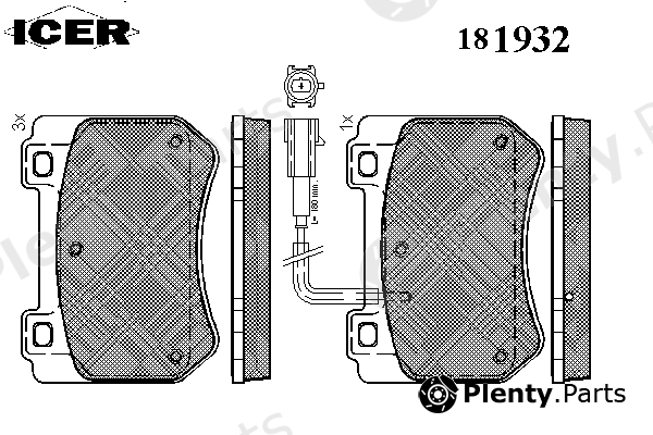  ICER part 181932 Brake Pad Set, disc brake