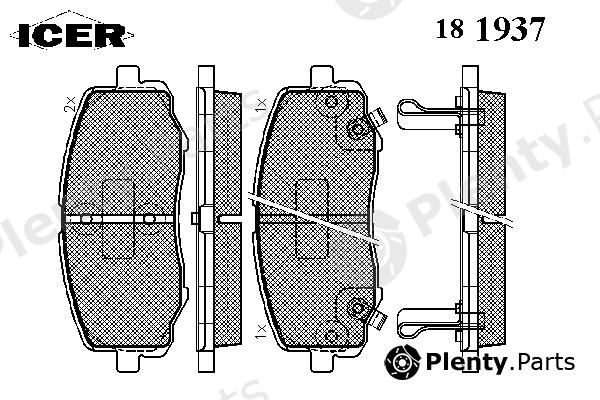  ICER part 181937 Brake Pad Set, disc brake