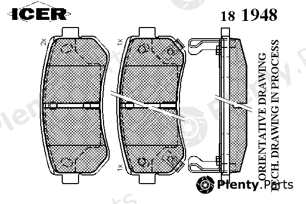  ICER part 181948 Brake Pad Set, disc brake