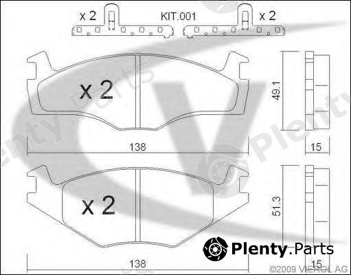  VAICO part V10-8100 (V108100) Brake Pad Set, disc brake