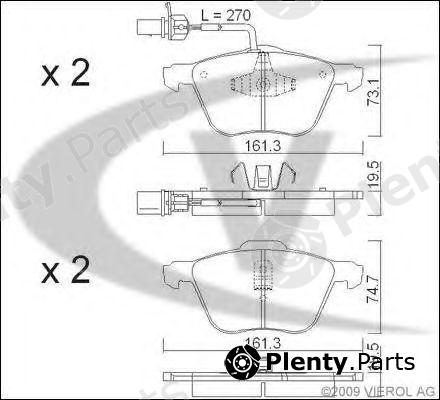  VAICO part V10-8151 (V108151) Brake Pad Set, disc brake