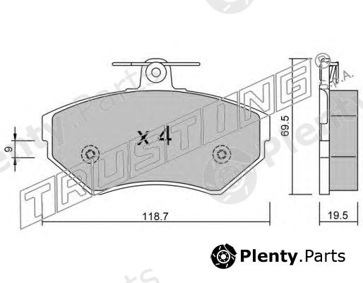  TRUSTING part 224.0 (2240) Brake Pad Set, disc brake