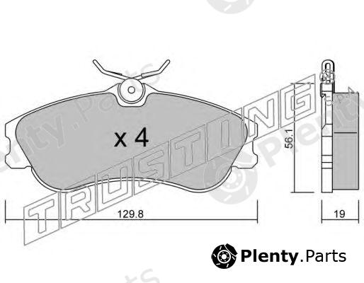  TRUSTING part 226.1 (2261) Brake Pad Set, disc brake