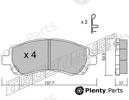  TRUSTING part 304.0 (3040) Brake Pad Set, disc brake