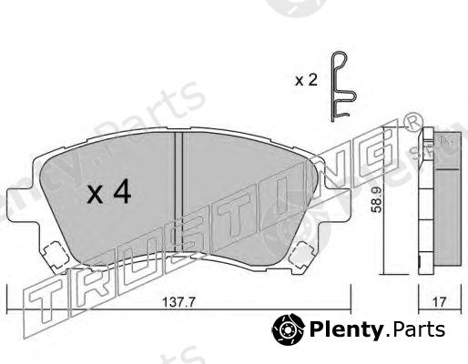  TRUSTING part 305.0 (3050) Brake Pad Set, disc brake