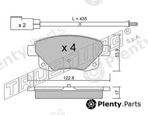  TRUSTING part 697.0 (6970) Brake Pad Set, disc brake