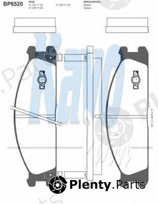  KAVO PARTS part BP-6520 (BP6520) Brake Pad Set, disc brake