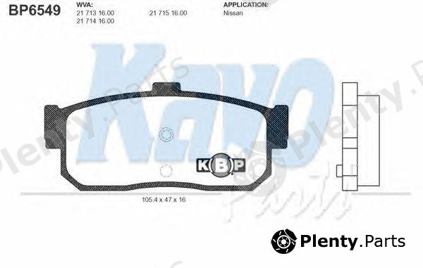  KAVO PARTS part BP-6549 (BP6549) Brake Pad Set, disc brake