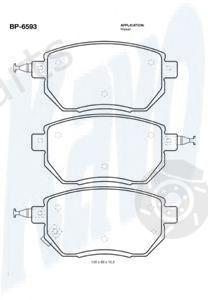  KAVO PARTS part BP-6593 (BP6593) Brake Pad Set, disc brake