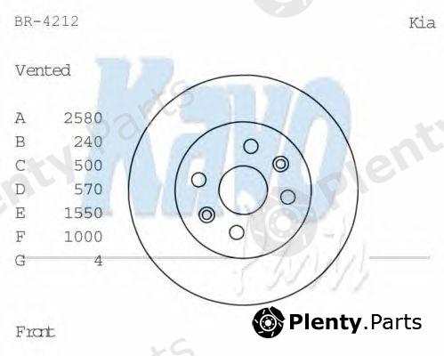  KAVO PARTS part BR-4212 (BR4212) Brake Disc