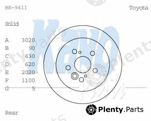  KAVO PARTS part BR-9411 (BR9411) Brake Disc