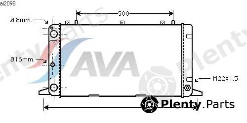  AVA QUALITY COOLING part AI2098 Radiator, engine cooling