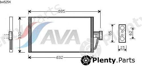  AVA QUALITY COOLING part BW5254 Condenser, air conditioning