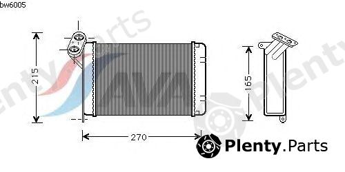  AVA QUALITY COOLING part BW6005 Heat Exchanger, interior heating