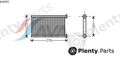  AVA QUALITY COOLING part BW6342 Heat Exchanger, interior heating