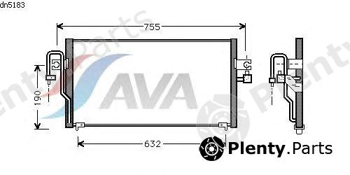  AVA QUALITY COOLING part DN5183 Condenser, air conditioning