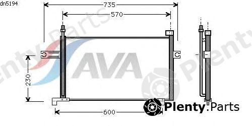  AVA QUALITY COOLING part DN5194 Condenser, air conditioning