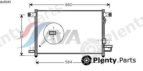  AVA QUALITY COOLING part DW5049 Condenser, air conditioning