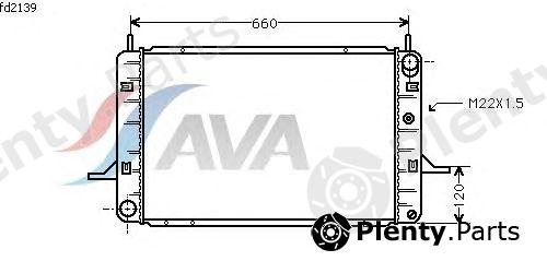  AVA QUALITY COOLING part FD2139 Radiator, engine cooling