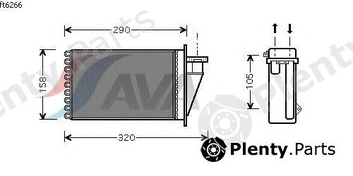  AVA QUALITY COOLING part FT6266 Heat Exchanger, interior heating