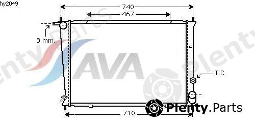 AVA QUALITY COOLING part HYA2049 Radiator, engine cooling
