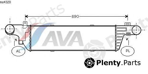  AVA QUALITY COOLING part MS4320 Intercooler, charger