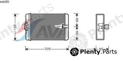  AVA QUALITY COOLING part MS6250 Heat Exchanger, interior heating