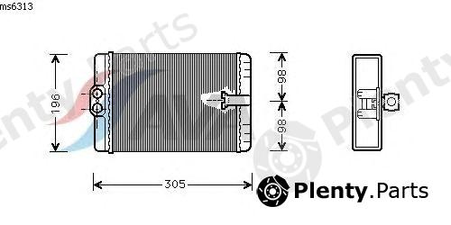  AVA QUALITY COOLING part MS6313 Heat Exchanger, interior heating