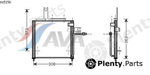  AVA QUALITY COOLING part MZ5156 Condenser, air conditioning