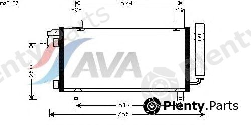  AVA QUALITY COOLING part MZ5157 Condenser, air conditioning