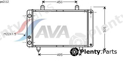  AVA QUALITY COOLING part PE2112 Radiator, engine cooling