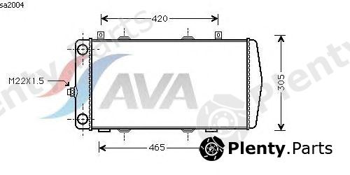  AVA QUALITY COOLING part SA2004 Radiator, engine cooling