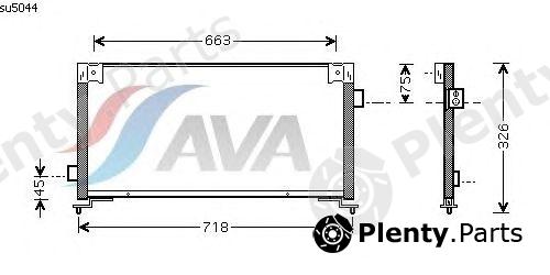  AVA QUALITY COOLING part SU5044 Condenser, air conditioning