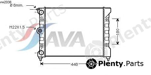  AVA QUALITY COOLING part VW2038 Radiator, engine cooling