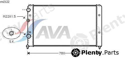  AVA QUALITY COOLING part VW2122 Radiator, engine cooling