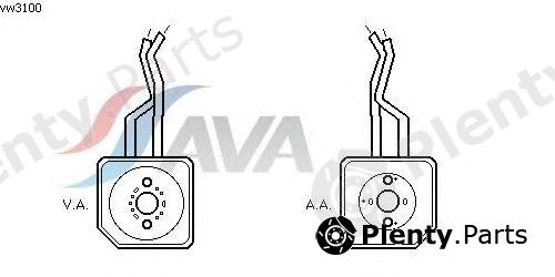  AVA QUALITY COOLING part VW3100 Oil Cooler, engine oil