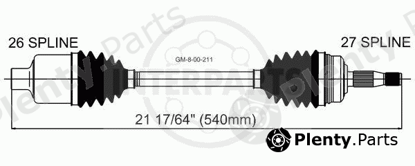  INTERPARTS part GM-8-00-211 (GM800211) Replacement part