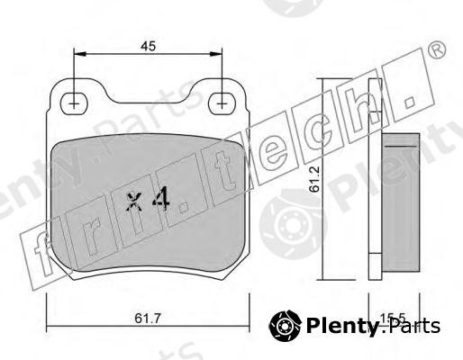  fri.tech. part 284.0 (2840) Brake Pad Set, disc brake
