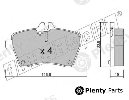  fri.tech. part 662.0 (6620) Brake Pad Set, disc brake