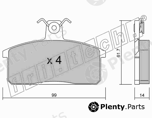  fri.tech. part 028.4 (0284) Brake Pad Set, disc brake