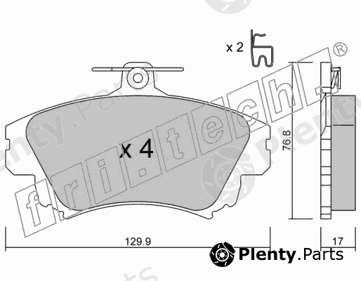  fri.tech. part 295.0 (2950) Brake Pad Set, disc brake
