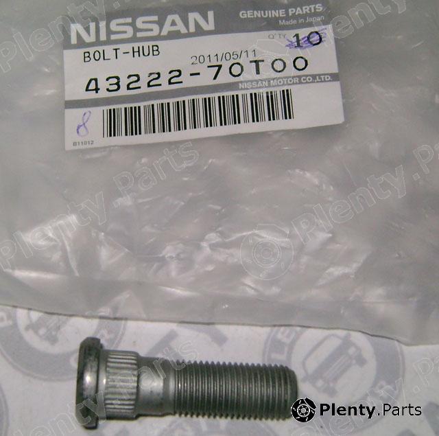 Genuine NISSAN part 43222-70T00 (4322270T00) Wheel Stud