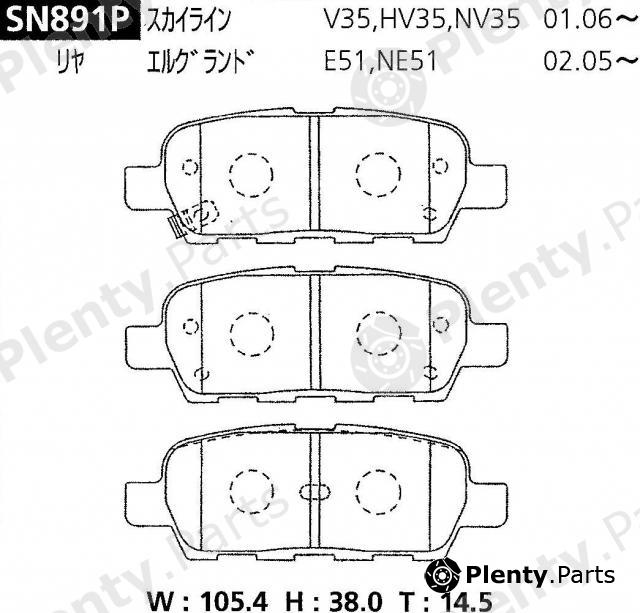 ADVICS / SUMITOMO part SN891P Replacement part